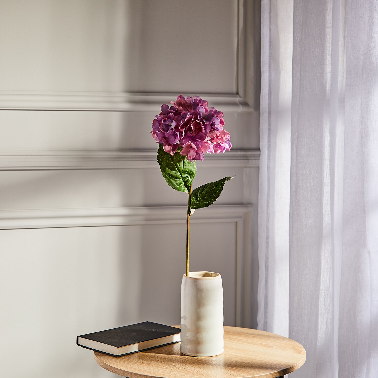 Hydrangea Spray Stem Flower Purple 74cm