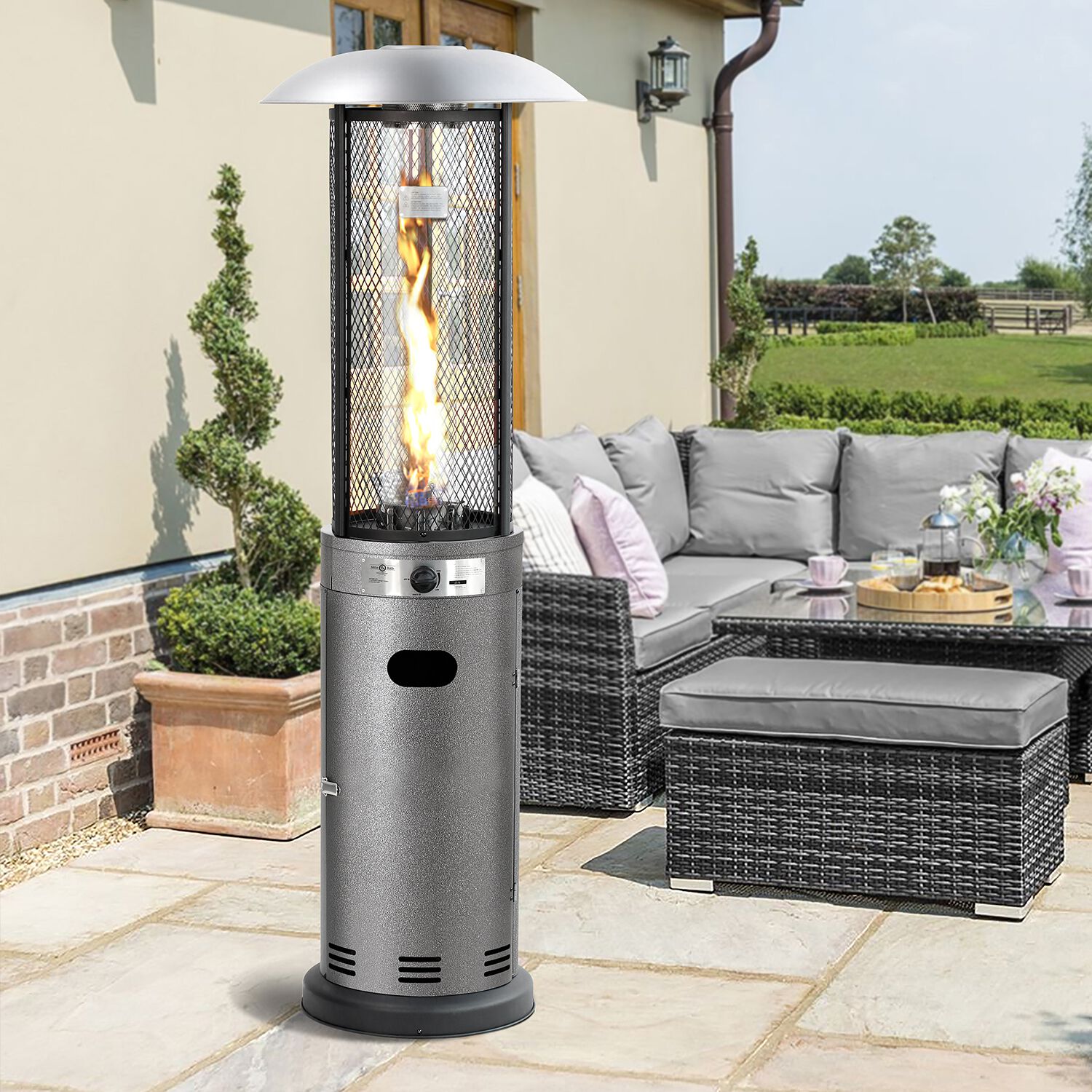 Inferno Premium Gas Patio Heater Hammertone Finish