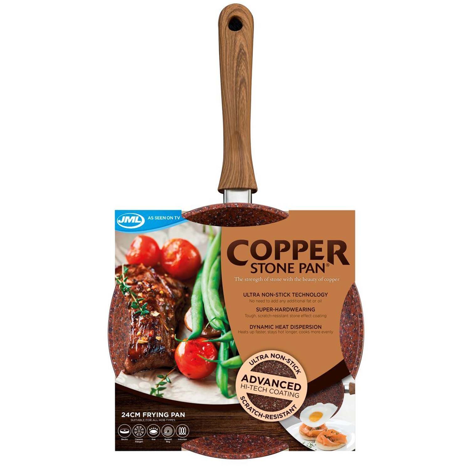 JML Copper Stone Frying Pan 24cm
