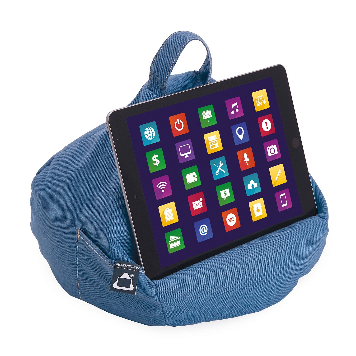 JML iBeani Blue Denim Beanbag Tablet Stand