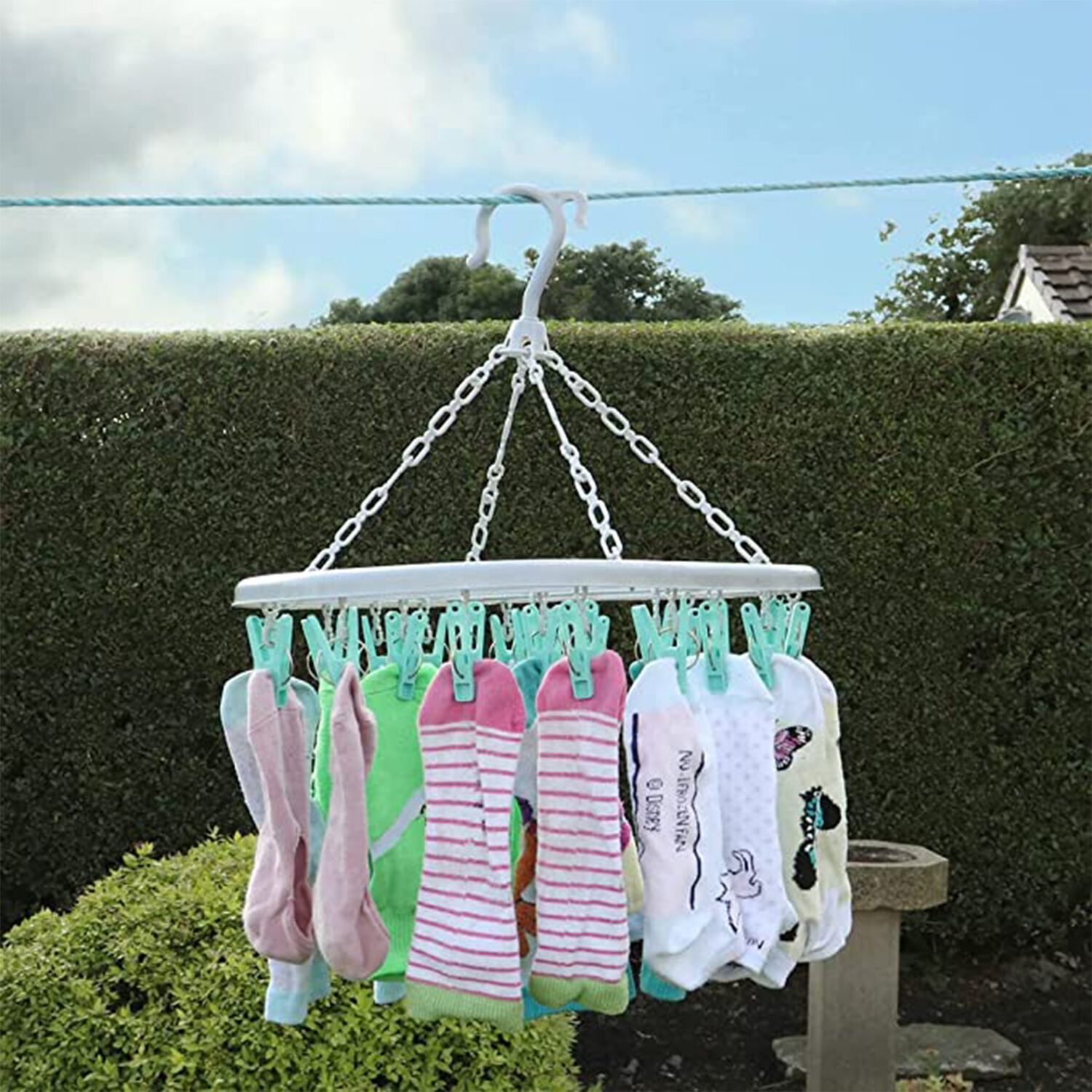 JVL 20 Peg Oval Folding Sock Dryer