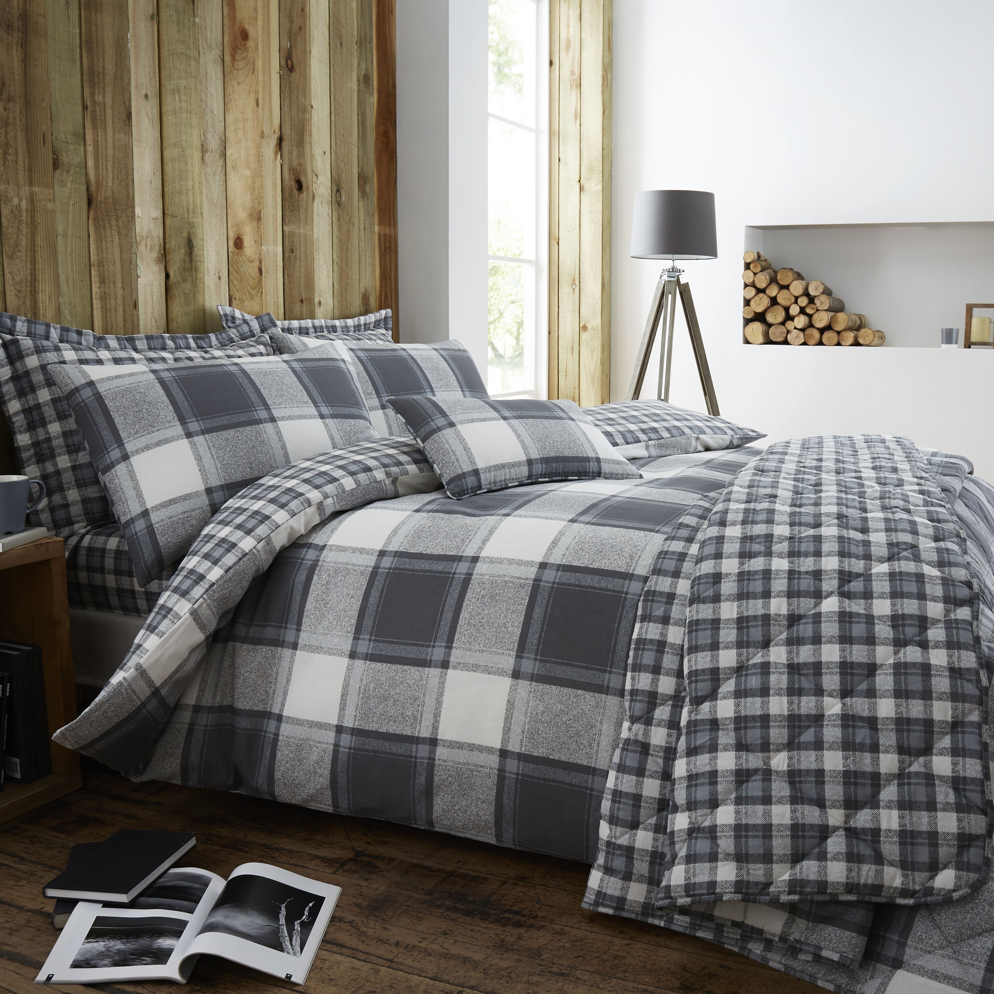 KING SIZE DUVET COVER Jack Charcoal