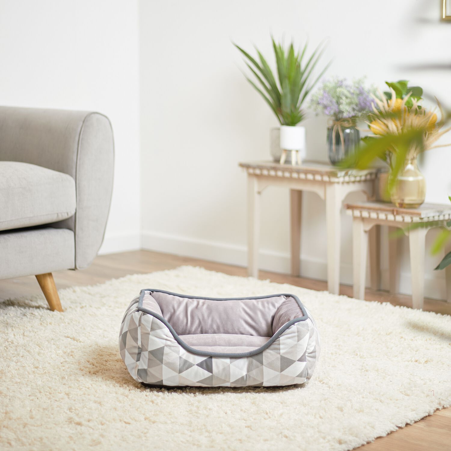 JACK PRINTED PLUSH LARGE PET BED