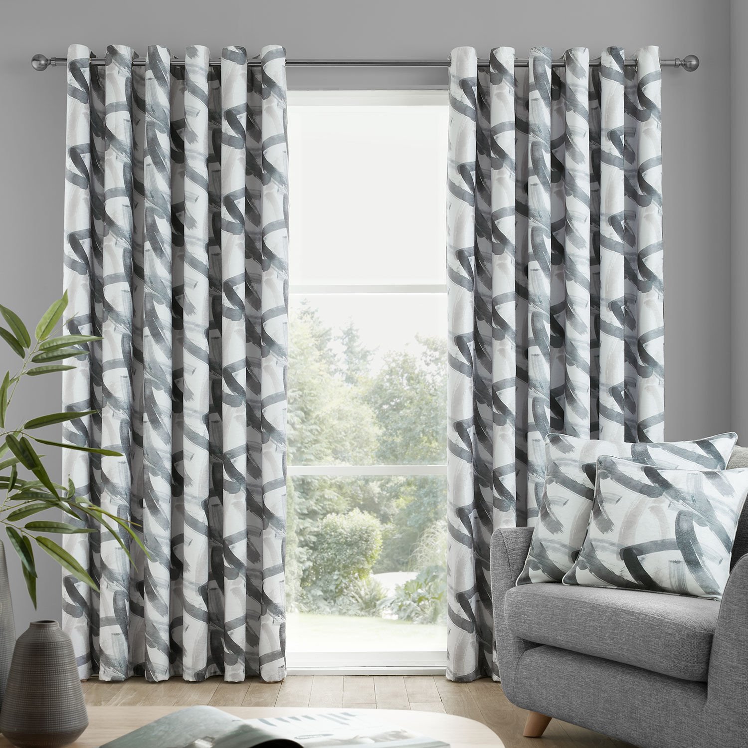JAPANDI PAINT GREY 90X90 Curtain