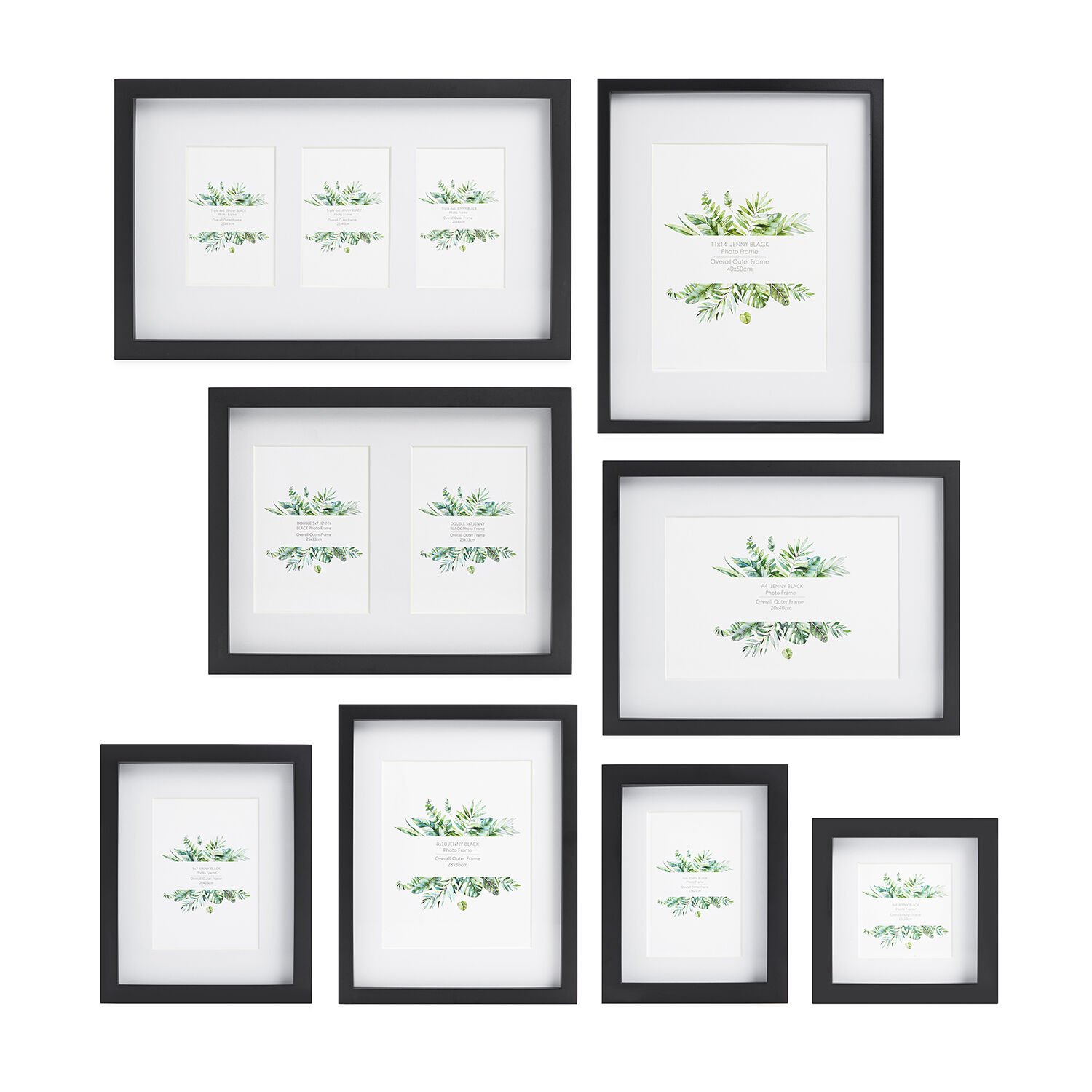 8X10 JENNY BLACK Photo Frame