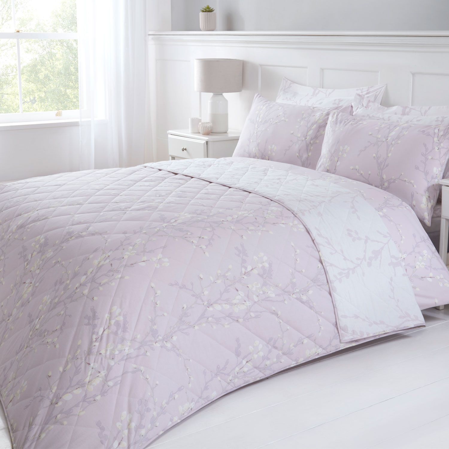 Jess Bedspread 200cm x 220cm - Lilac