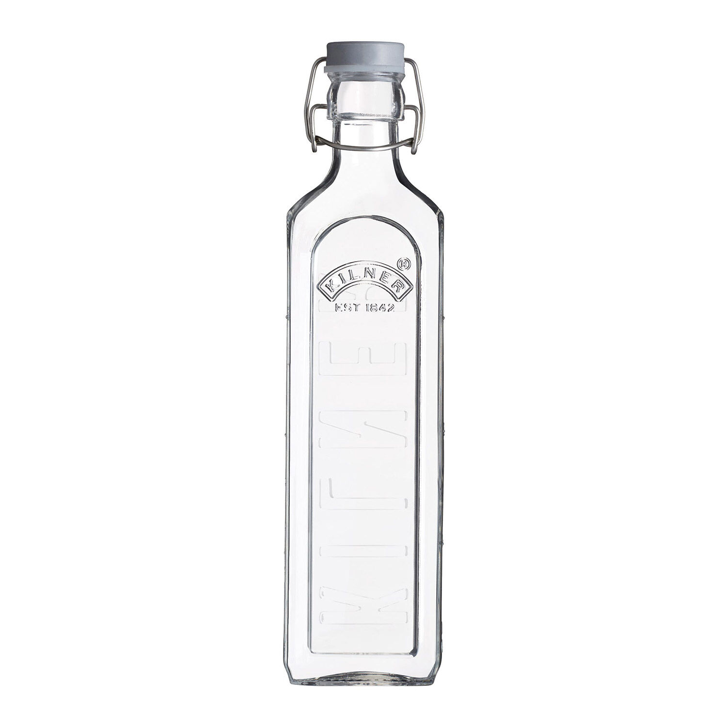 Kilner Square Wide Mouth Clip Top Bottle 1L