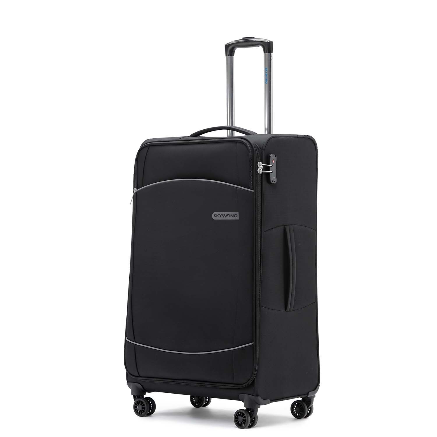 Large Lightweight Softcase Luggage- Midnight Black