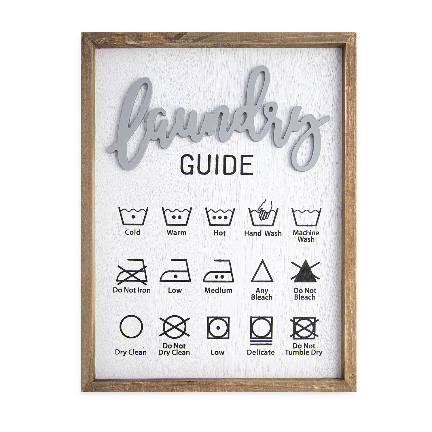 Laundry Guide Wall Plaque