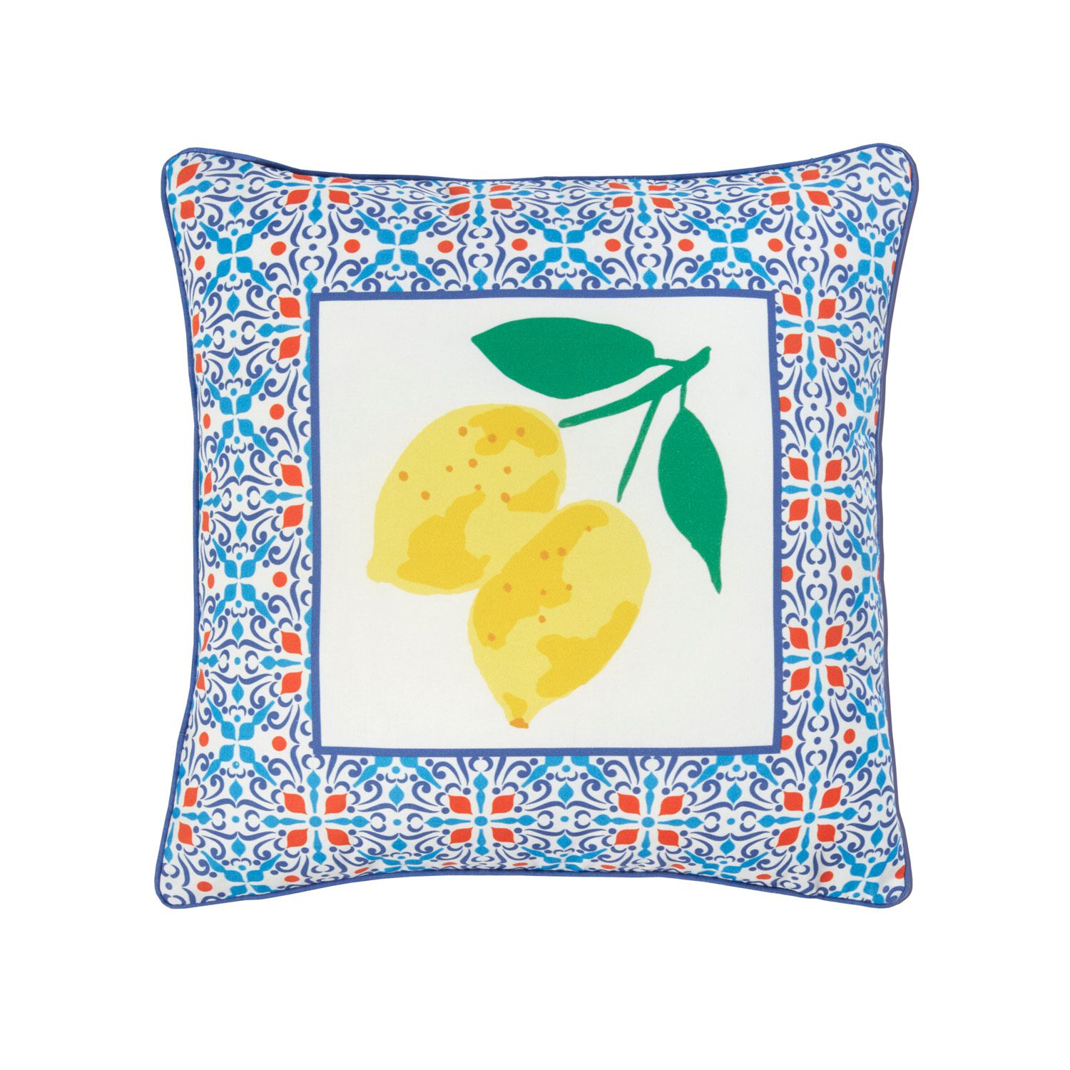 Lemon Cushion 45cm x 45cm - Blue