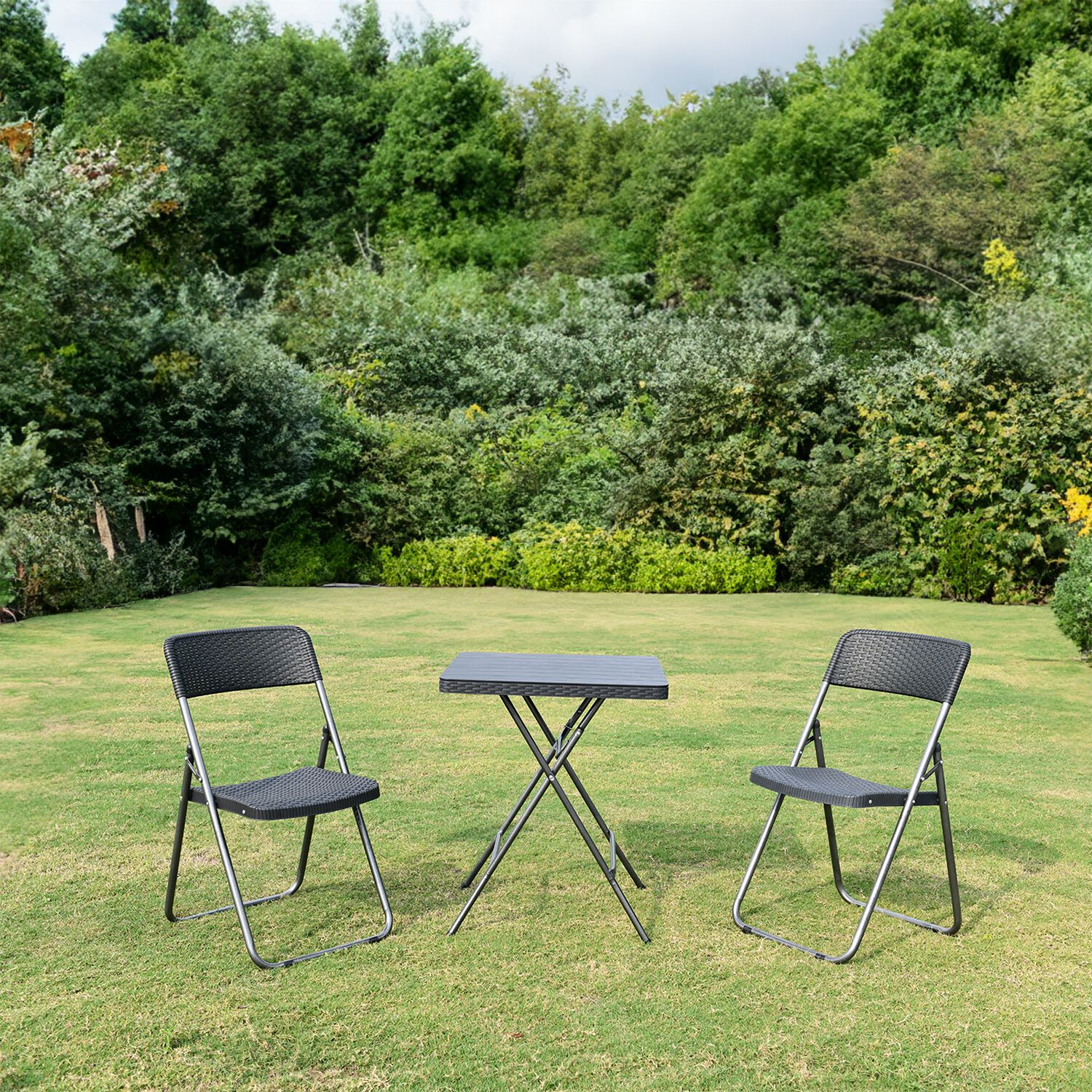 Lille 3 Piece Folding Bistro Garden Furniture Set