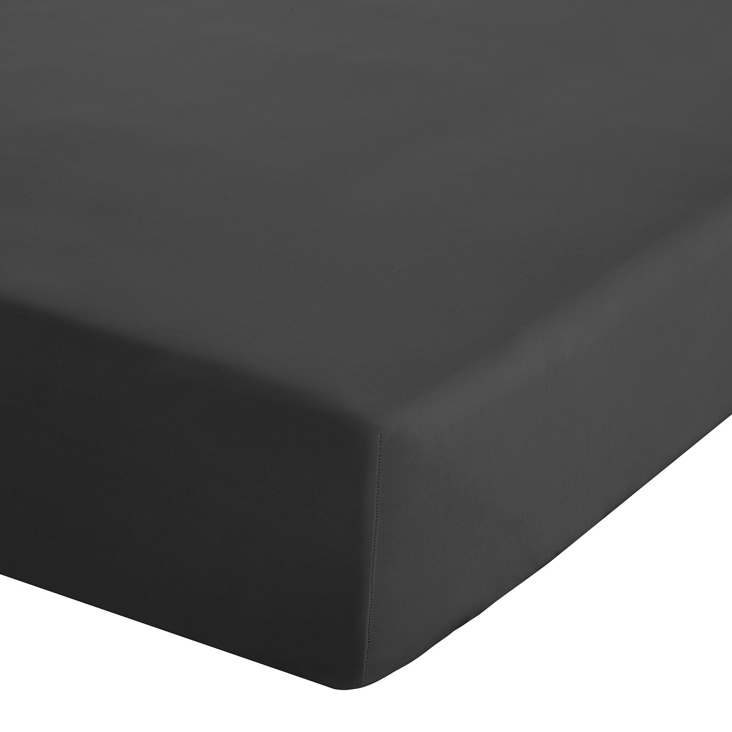 SUPER KING FITTED SHEET Luxury Percale Black 5D
