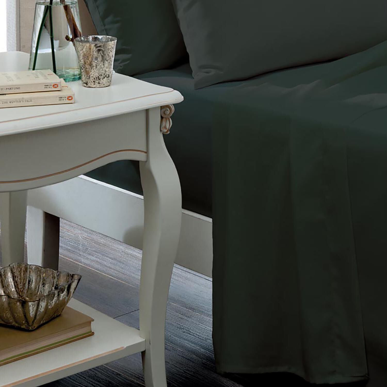 SINGLE FLAT SHEET Luxury Percale Black 5E