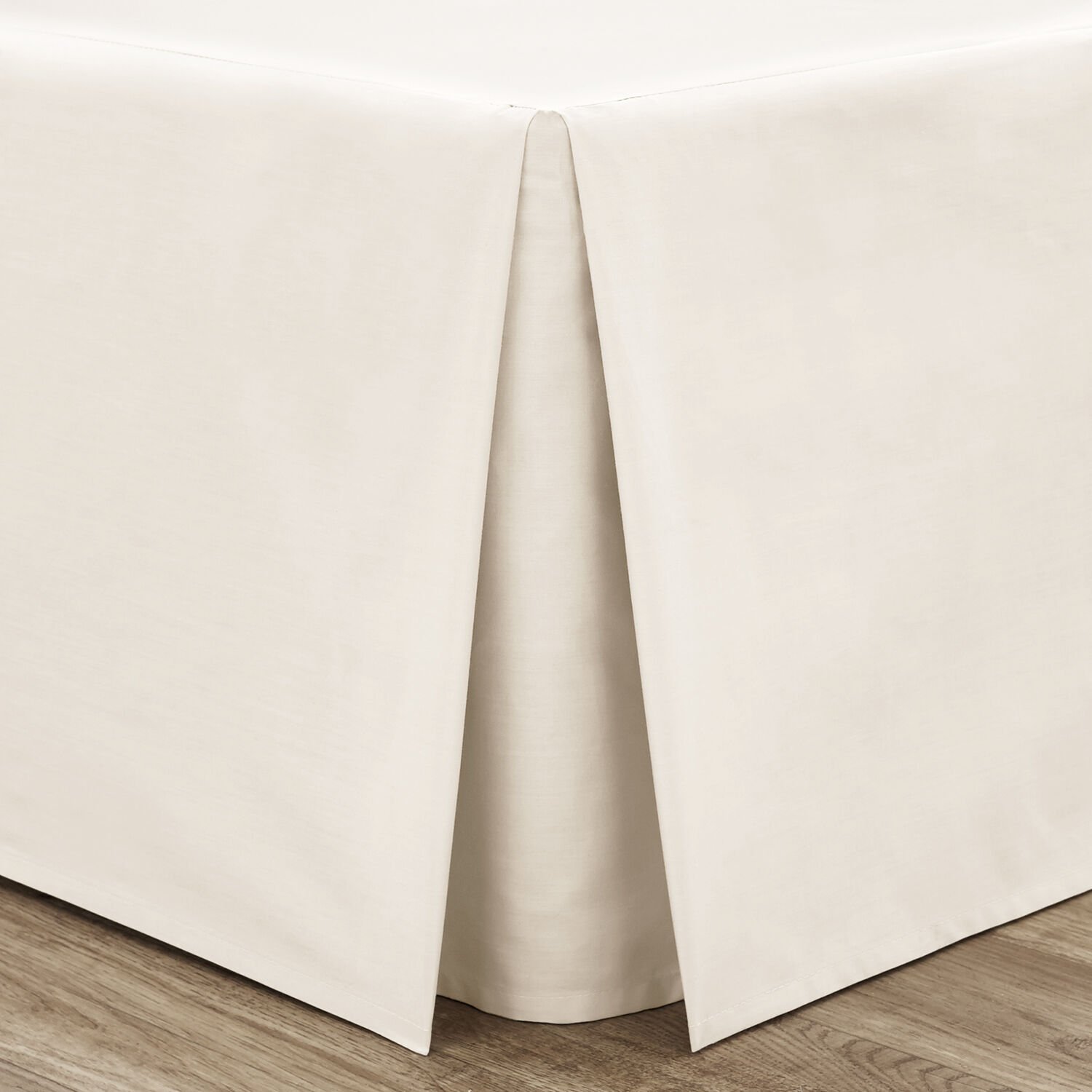KING SIZE PLATFORM VALANCE Luxury Percale NaturaL 3J