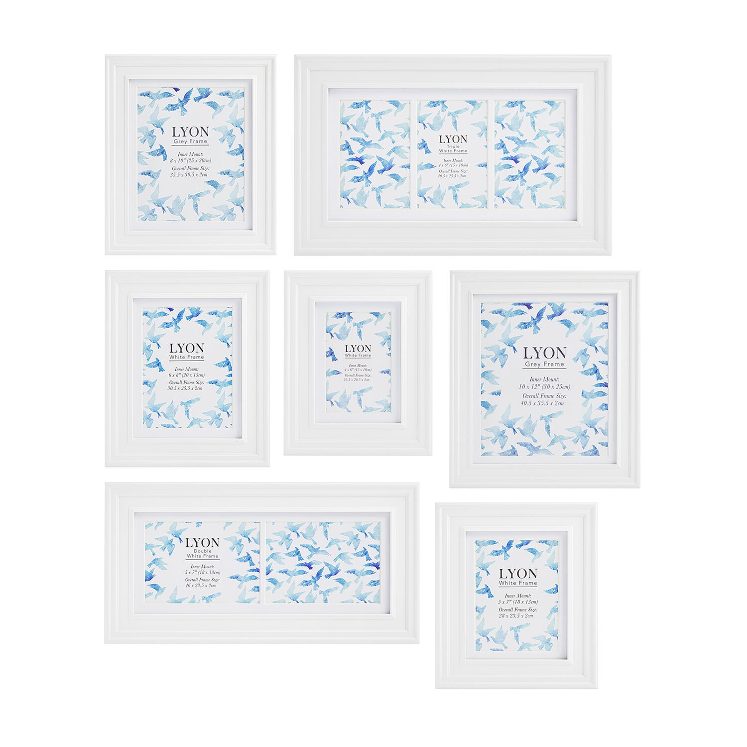 Lyon Photo Frame 6x8" - White