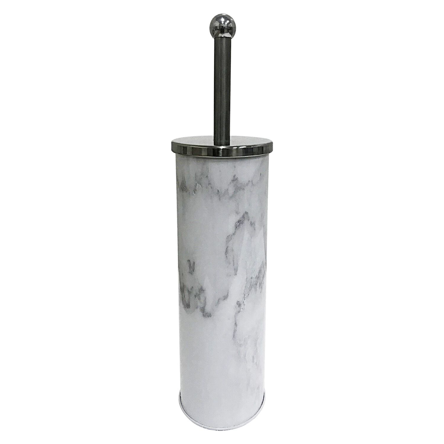 MARBLE EFFECT TOILET BRUSH HOLDER WHITE