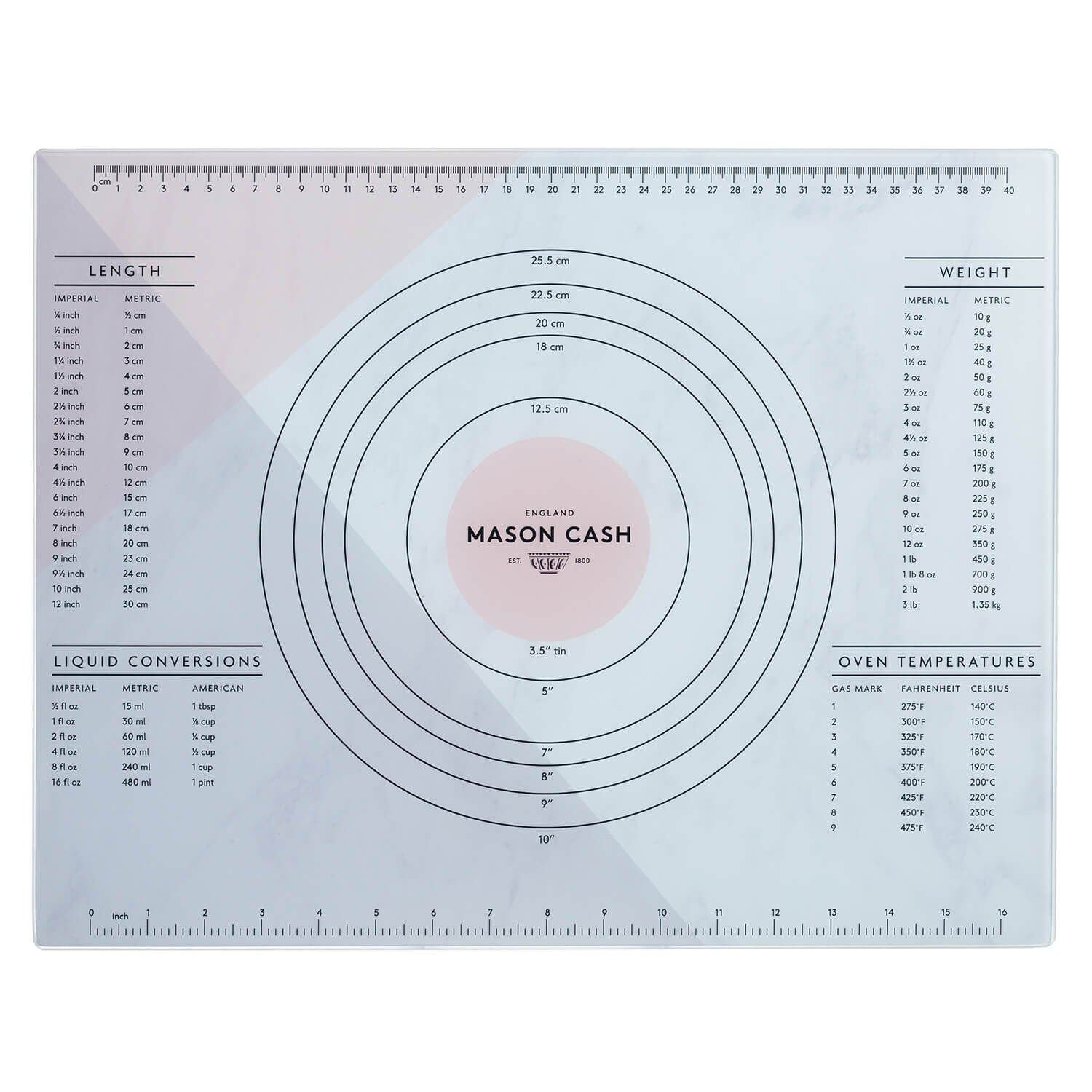 Mason Cash Glass Pastry Measuring Board