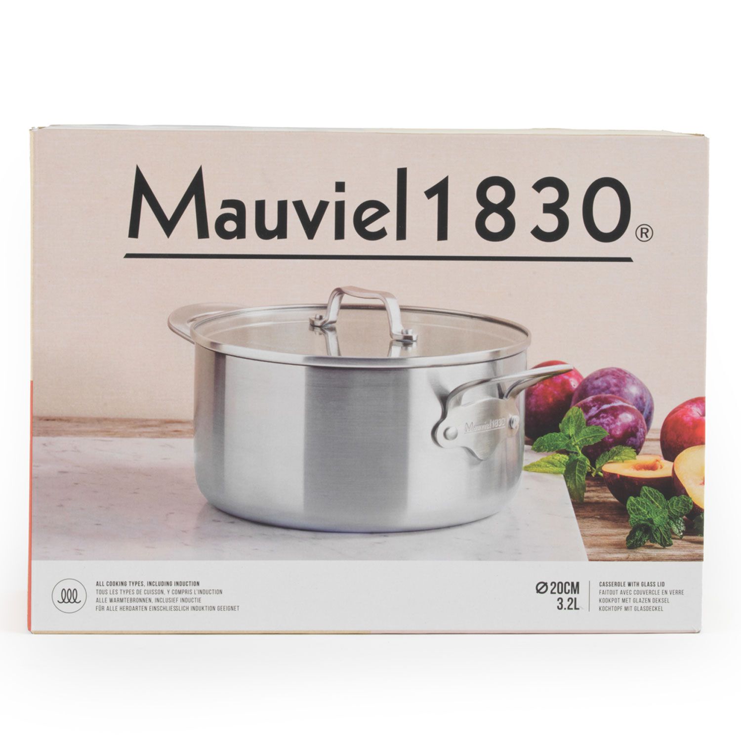 Mauviel 20cm Stainless Steel Casserole