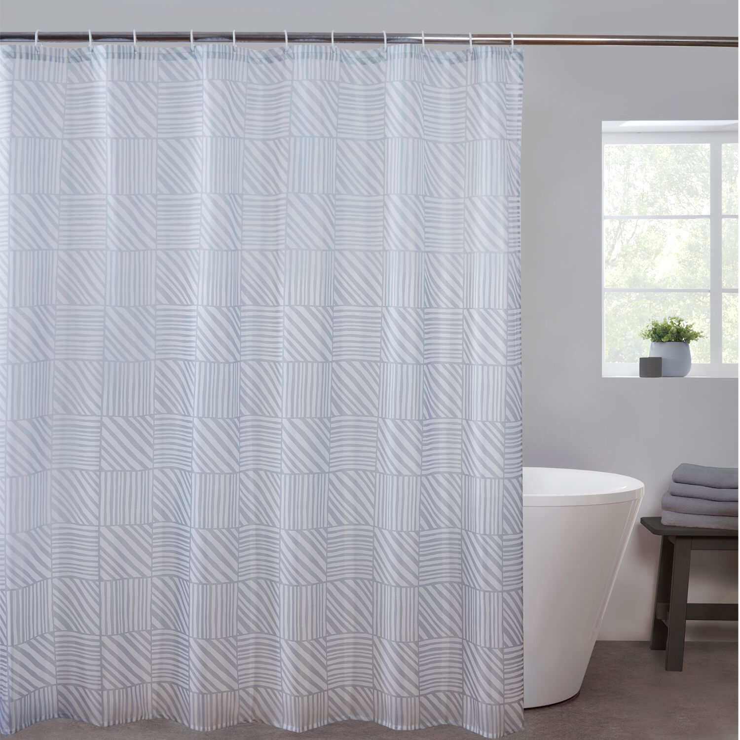 Metro Shower Curtain - Grey