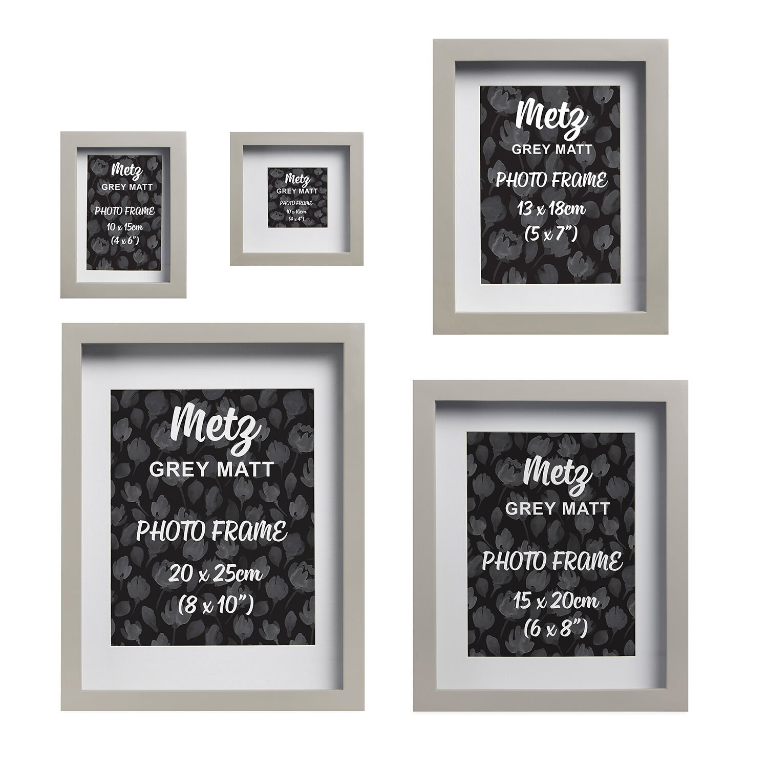 4X6 METZ GREY Matt Frame