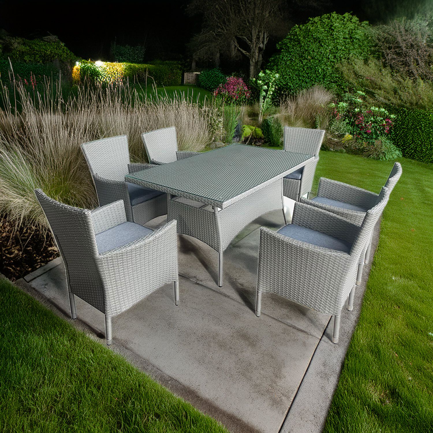 Milan 7 Piece Rattan Garden Furniture Set