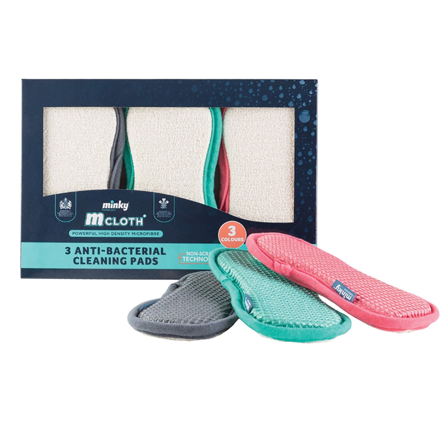 Minky M Anti-Bacterial Cleaning Cloth 3 Pack