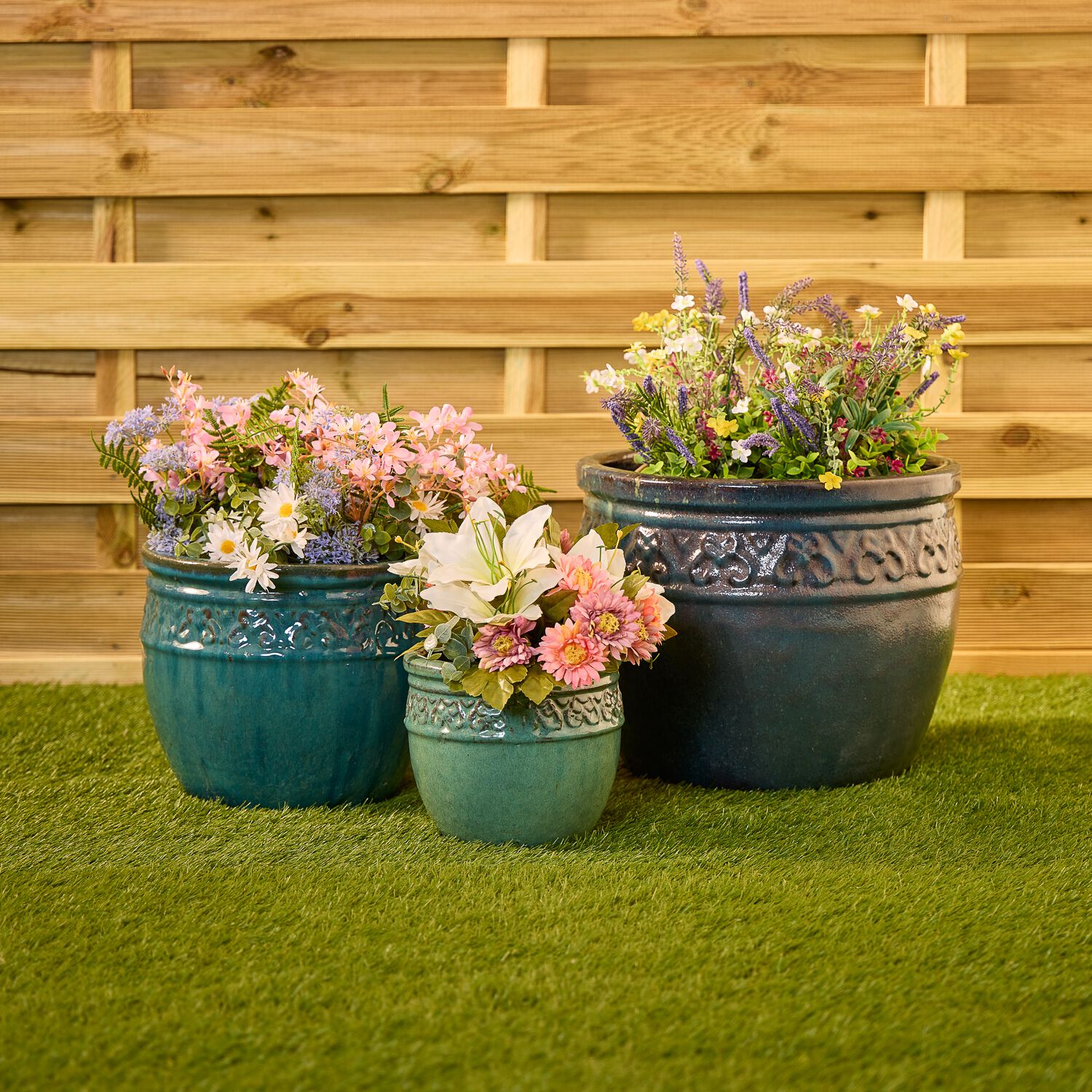 Mint Green Glazed Plant Pot - Small