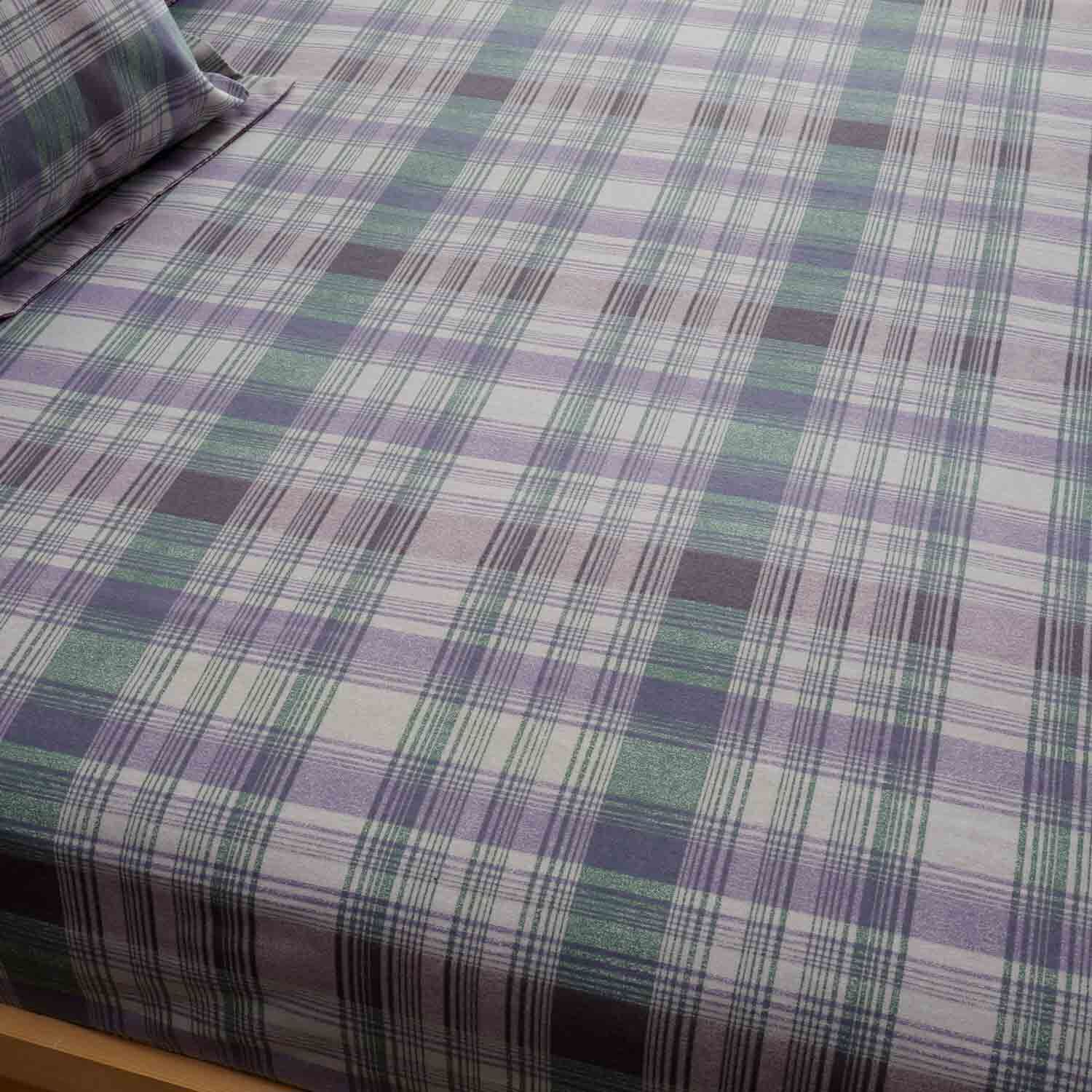 BRUSHED COTTON FRANKLIN CHECK Single Fitted Sheet