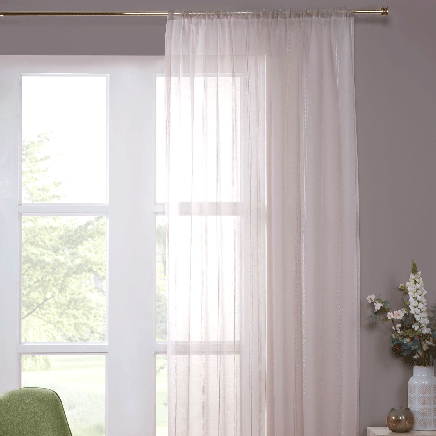 DOLLY ECO JACQUARD ECO Taupe 140x228 Voile