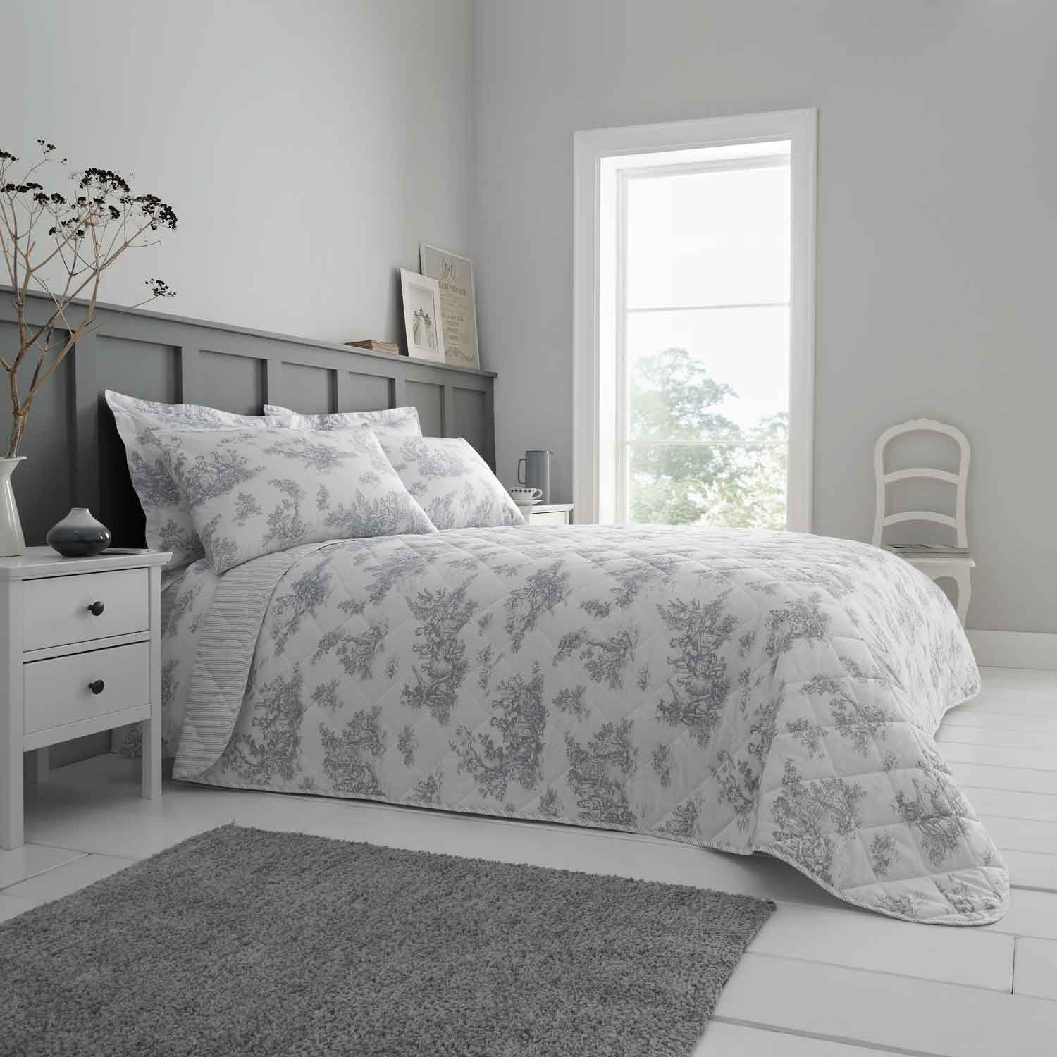 Nicole Day Edith Bedspread 200cm x 220cm - Grey