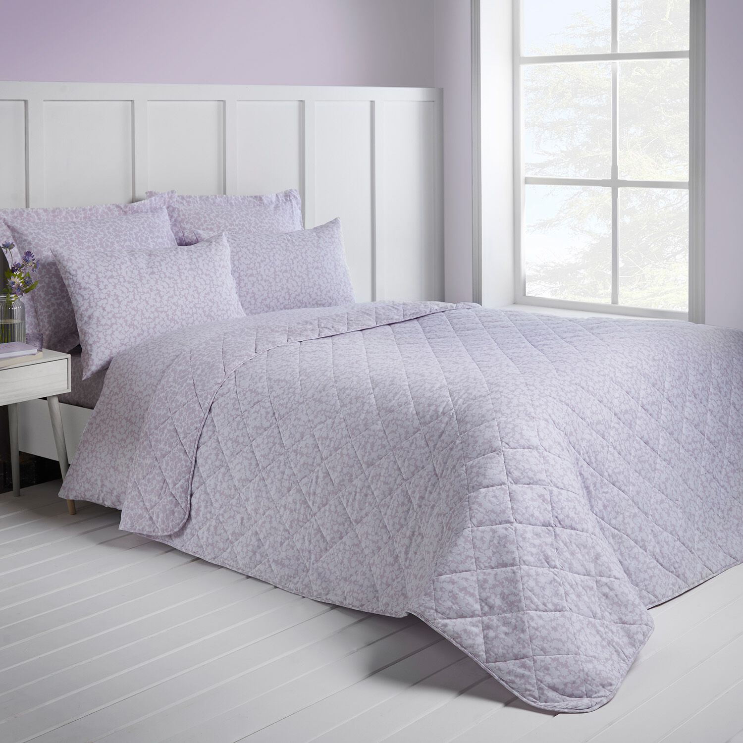 Nicole Day Leila Bedspread 200cm x 220cm - Lilac