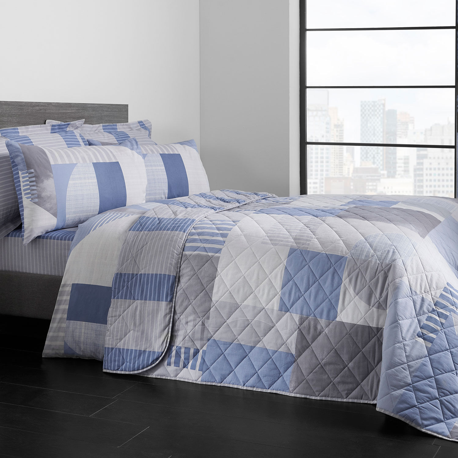 Nicole Day Luna Bedspread 200cm x 220cm - Blue