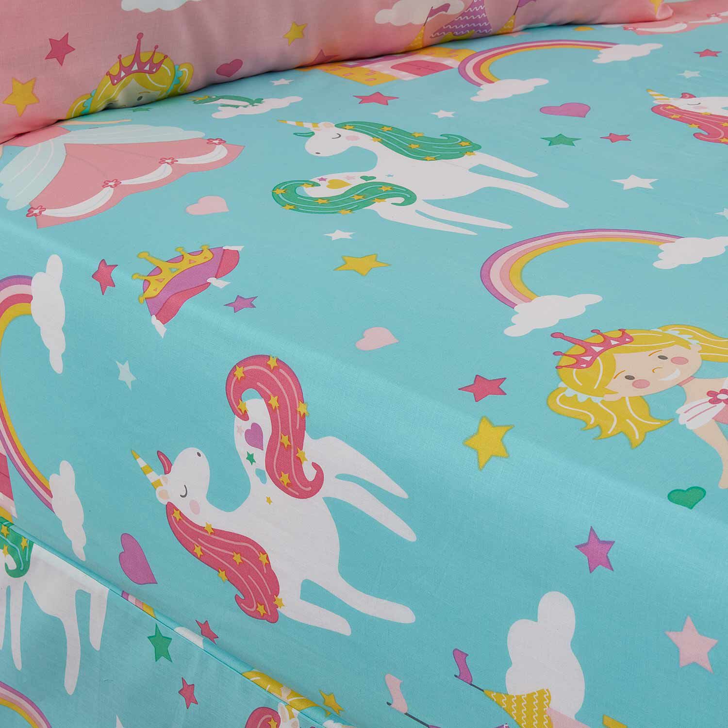 RAINBOW KINGDOM Single Fitted Sheet