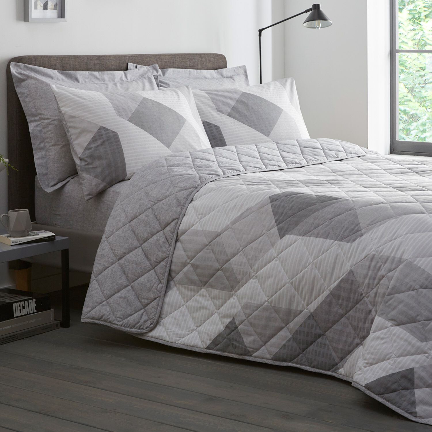 Nicole Day River Bedspread 200cm x 220cm - Grey