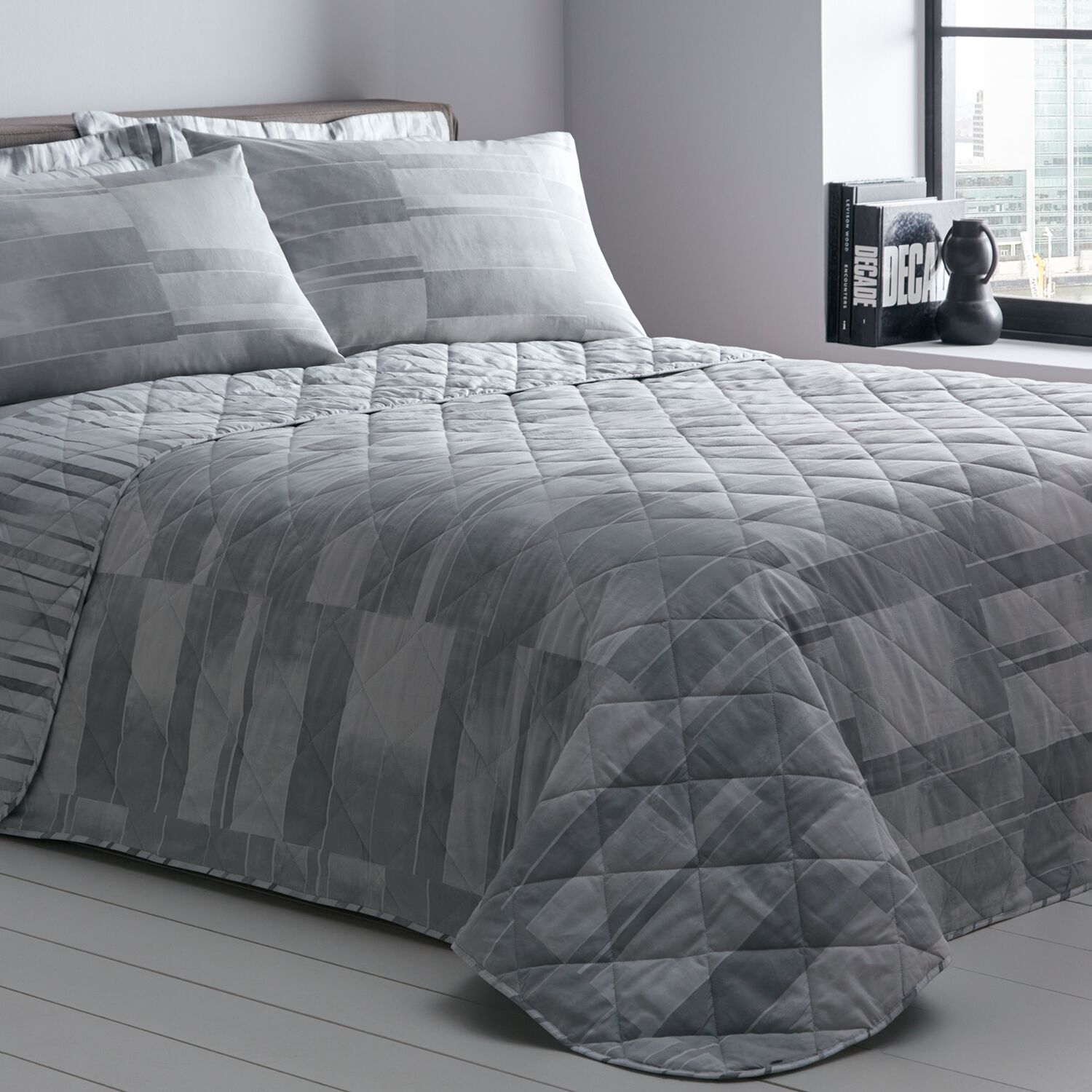 Nicole Day Scott Bedspread 200cm x 220cm - Grey