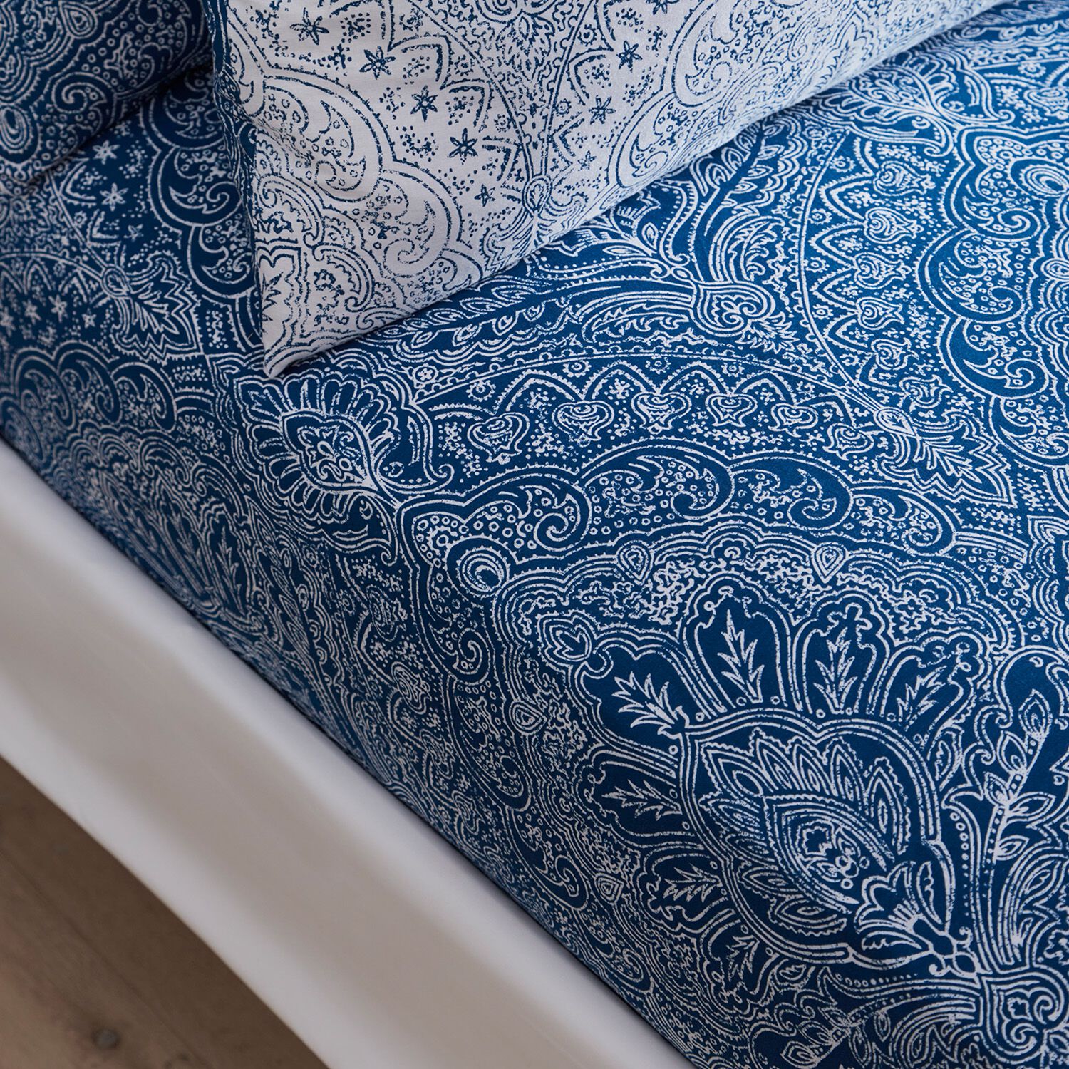 TESS NAVY Super King Fitted Sheet