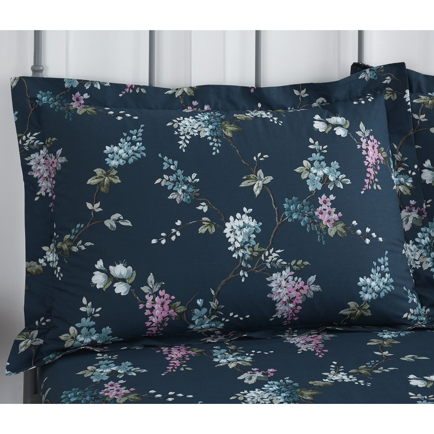 Nicole Day Wisteria Oxford Pillowcase Pair - Teal