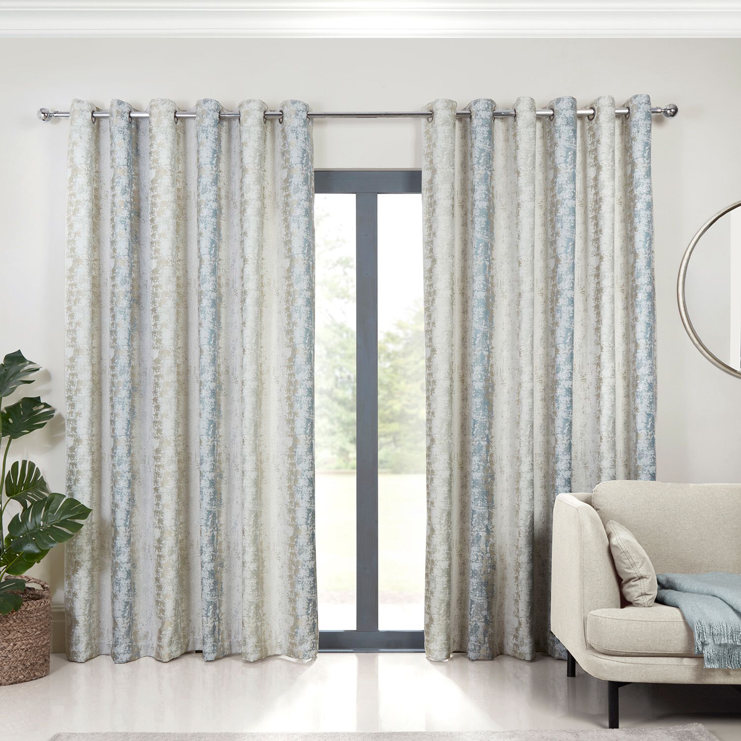 OMBRE CHENILLE SAGE 90x90 Curtains