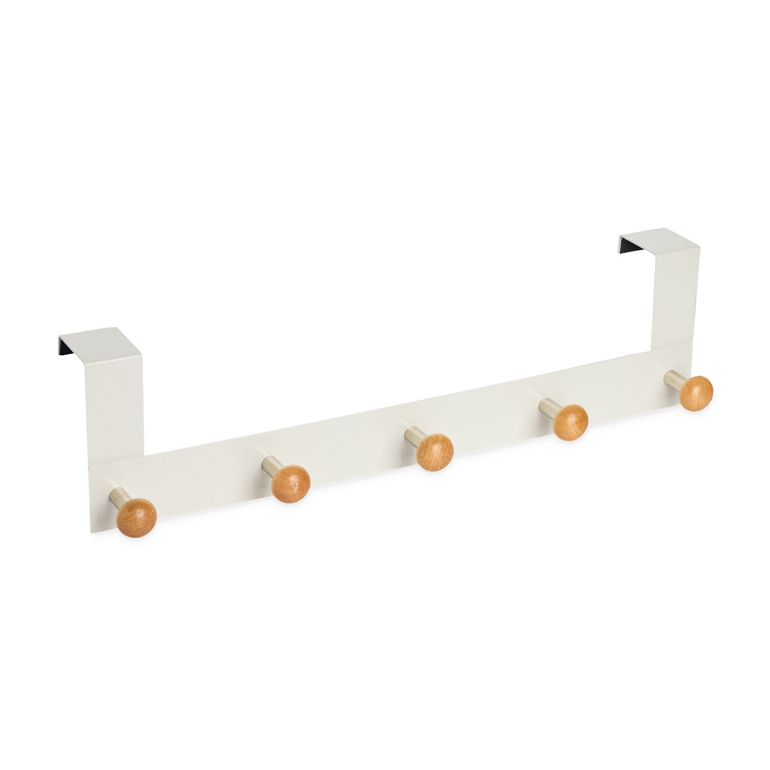 Over Door 5 Hook Wooden Hanger