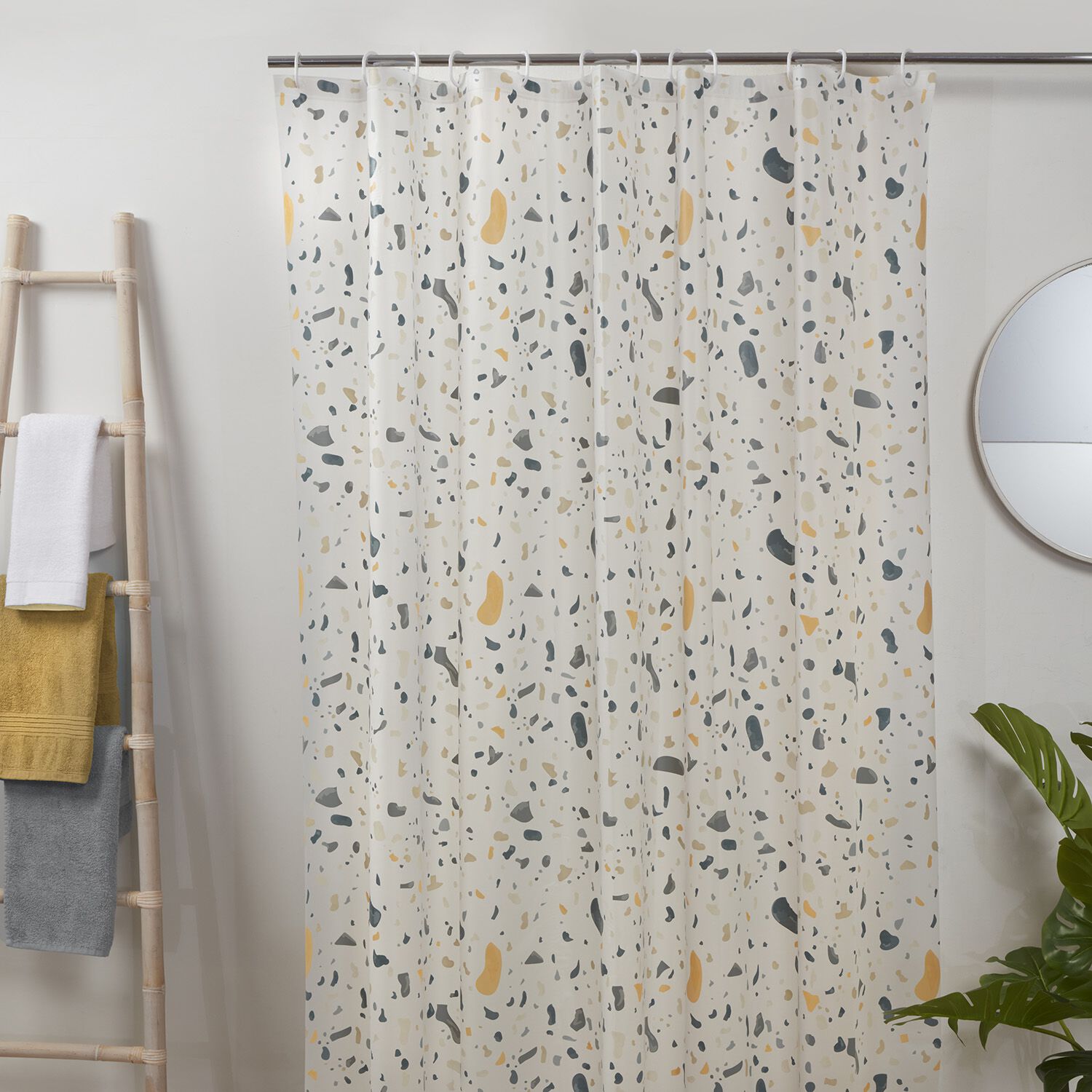 PEVA Terrazo Multi Shower Curtain