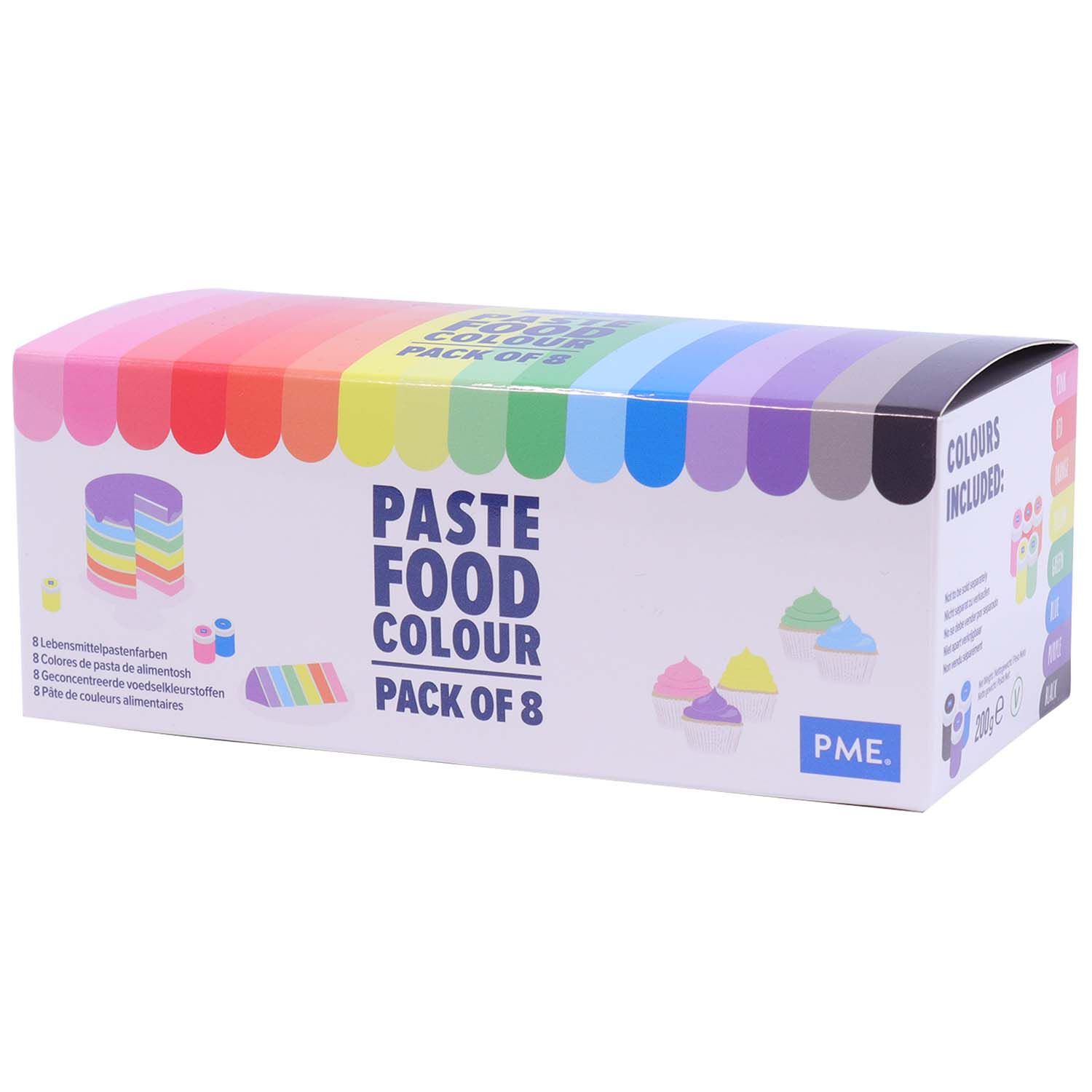 PME 8 Colour Food Paste set