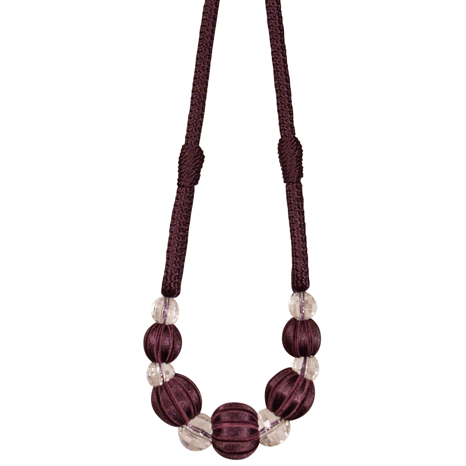 Paris Cable Ball Aubergine Tieback