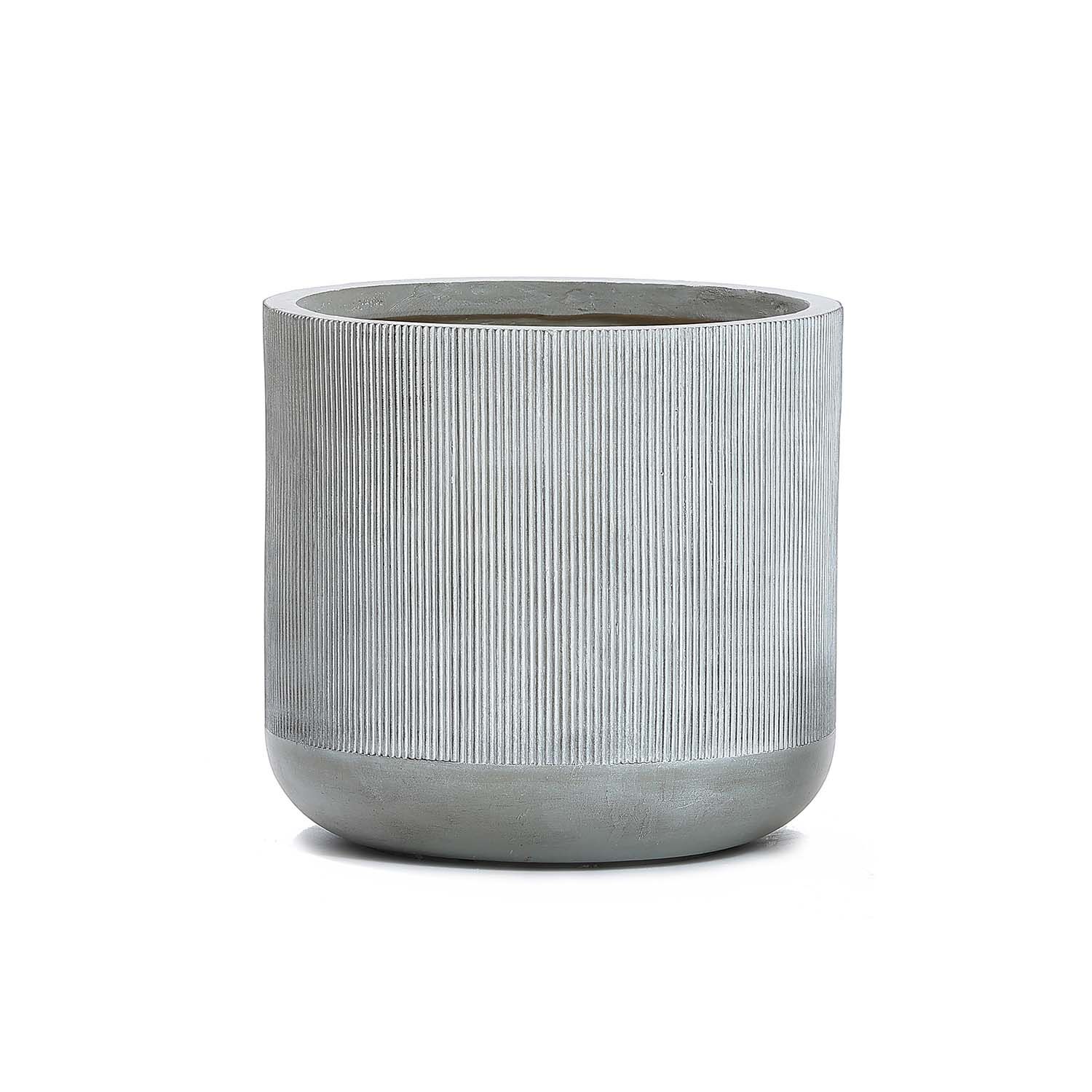 PETRA MEDIUM GREY STONE EFFECT POT