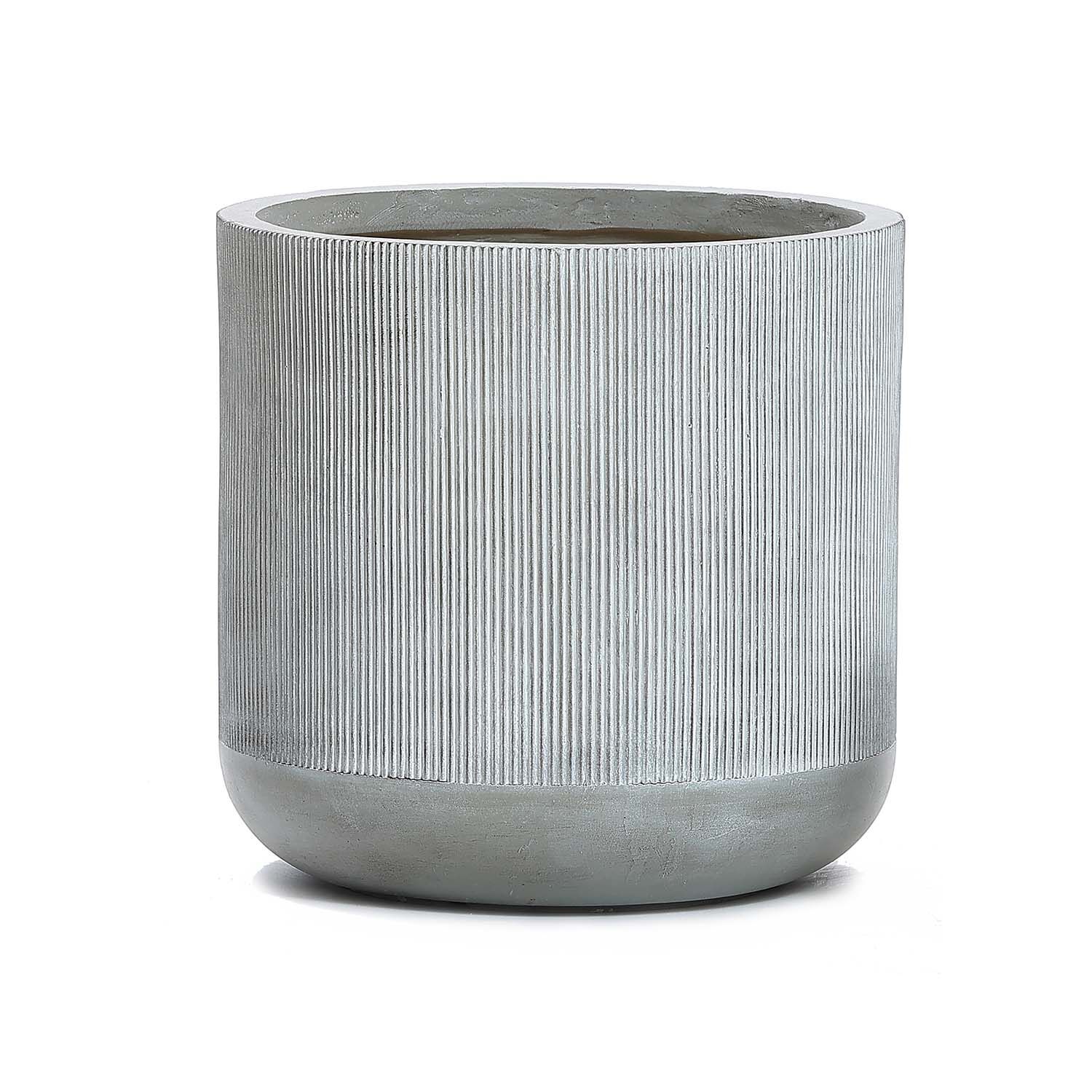 PETRA LARGE GREY STONE EFFECT POT