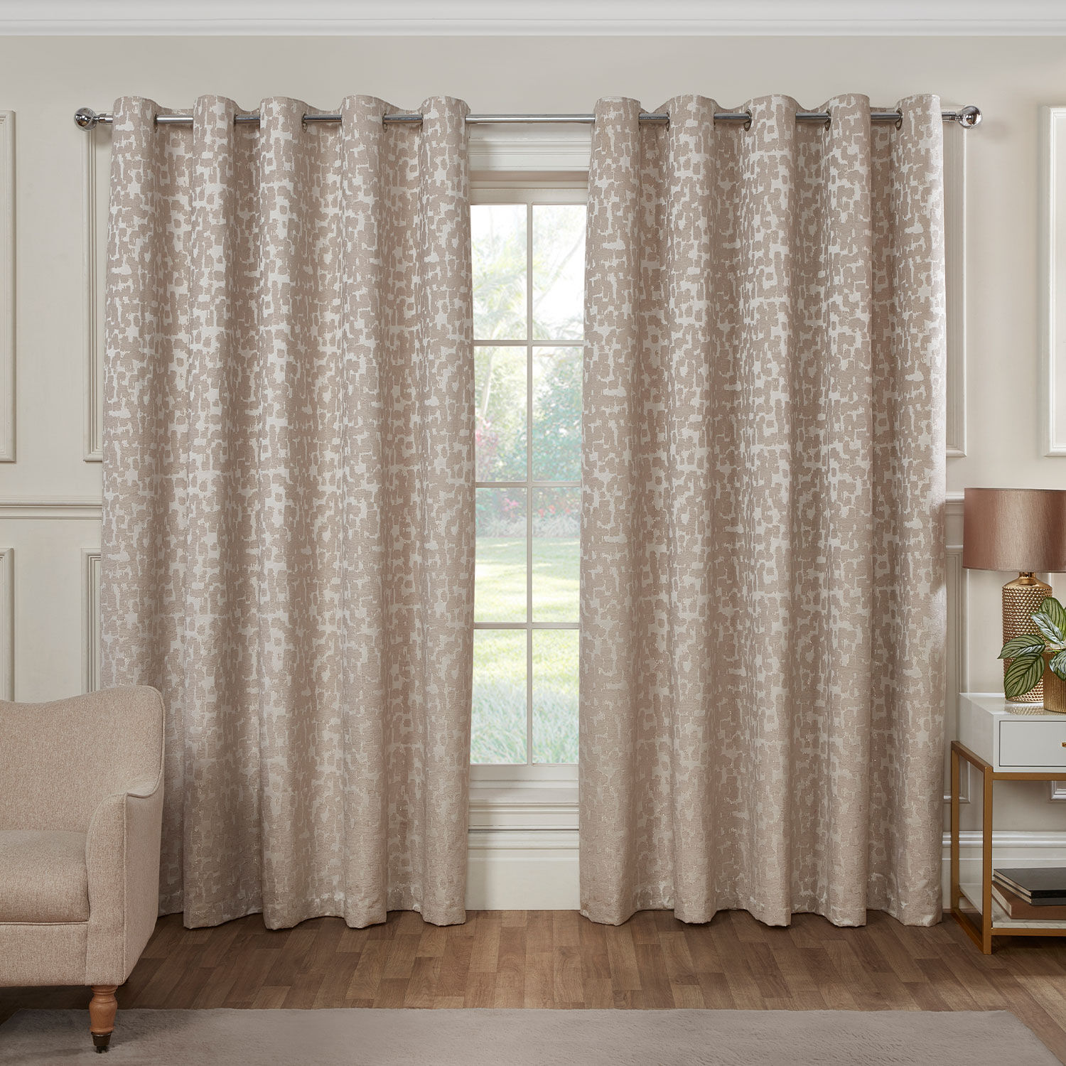 PHOENIX BARK NATURAL 66x90 Curtain