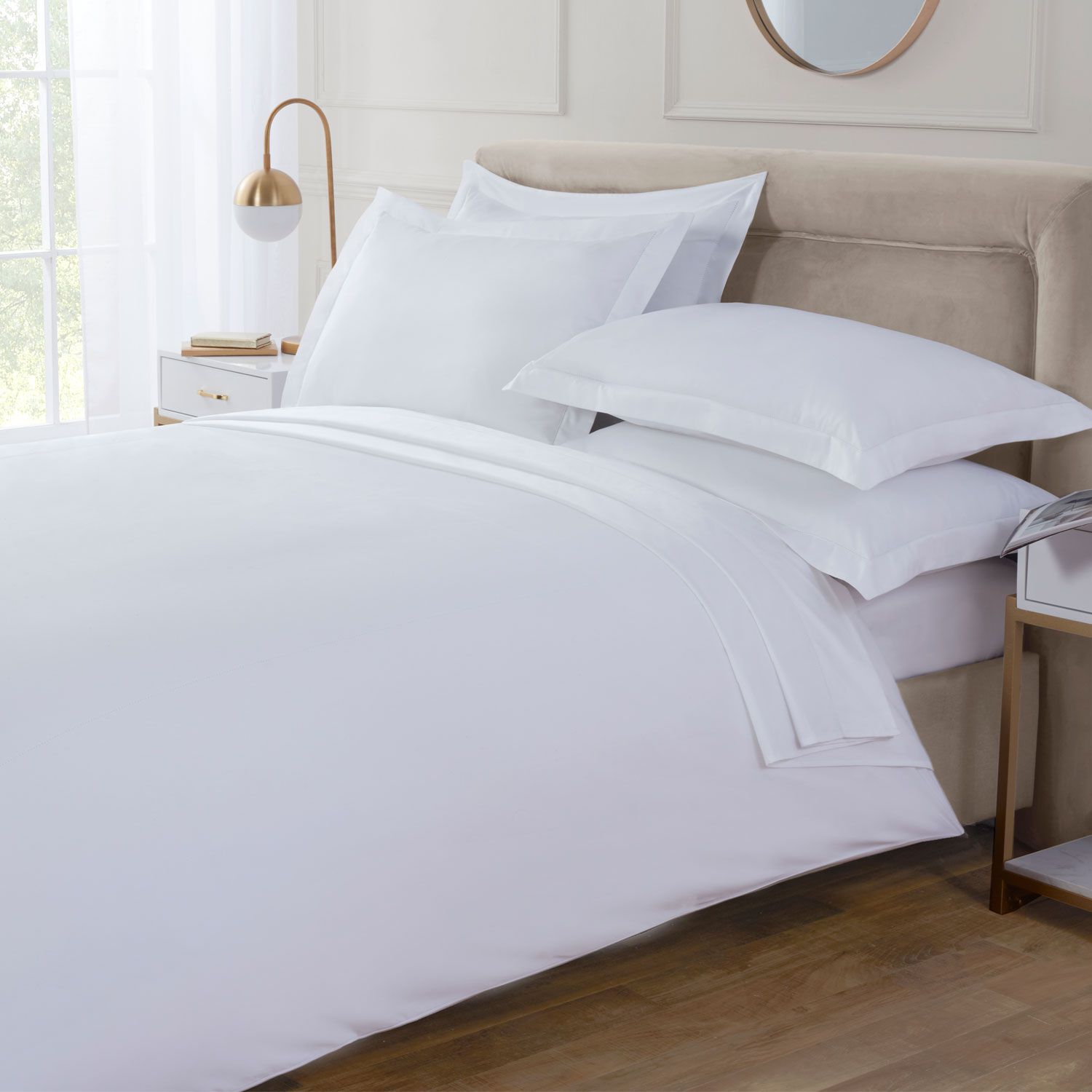 KING SIZE DUVET COVER Picot Stitch 600TC