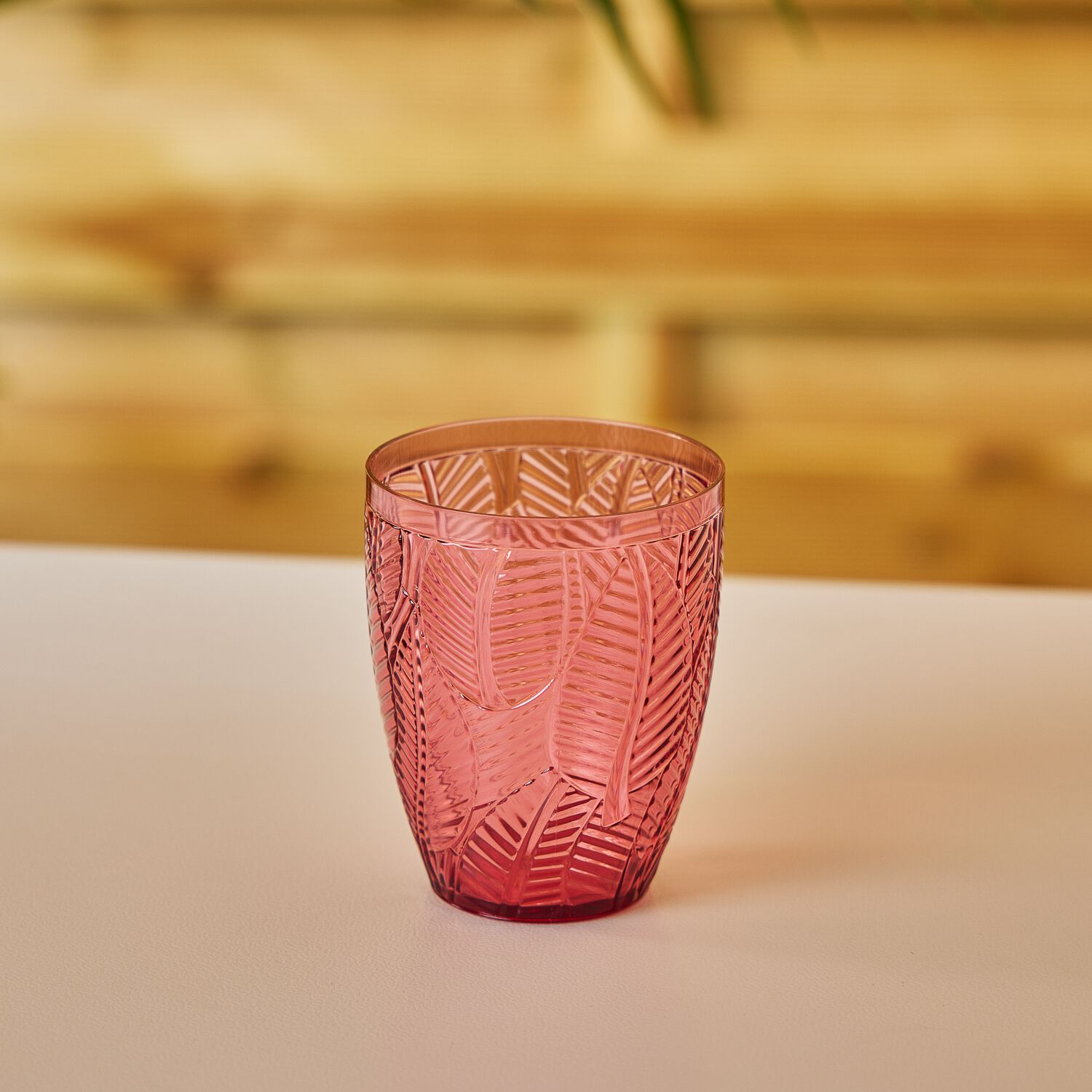 Pink Leaves Tumbler 475ml