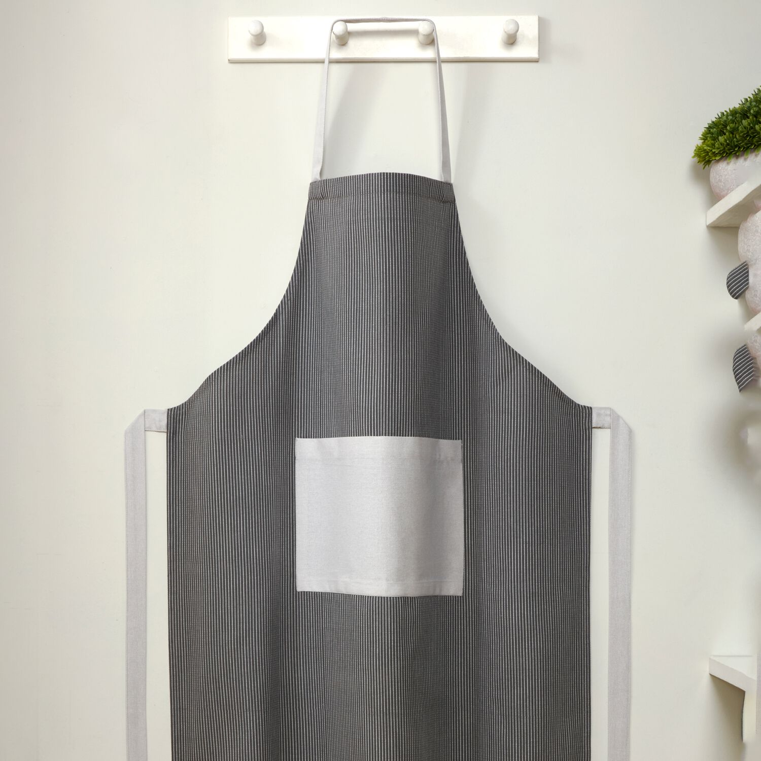 Pinstripe Charcoal Apron