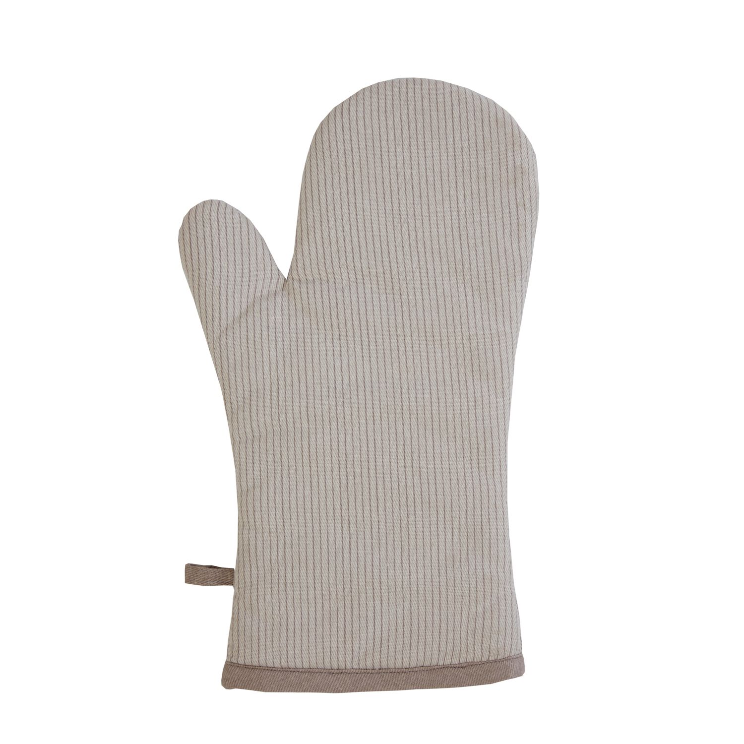 Pinstripe Single Oven Glove - Natural