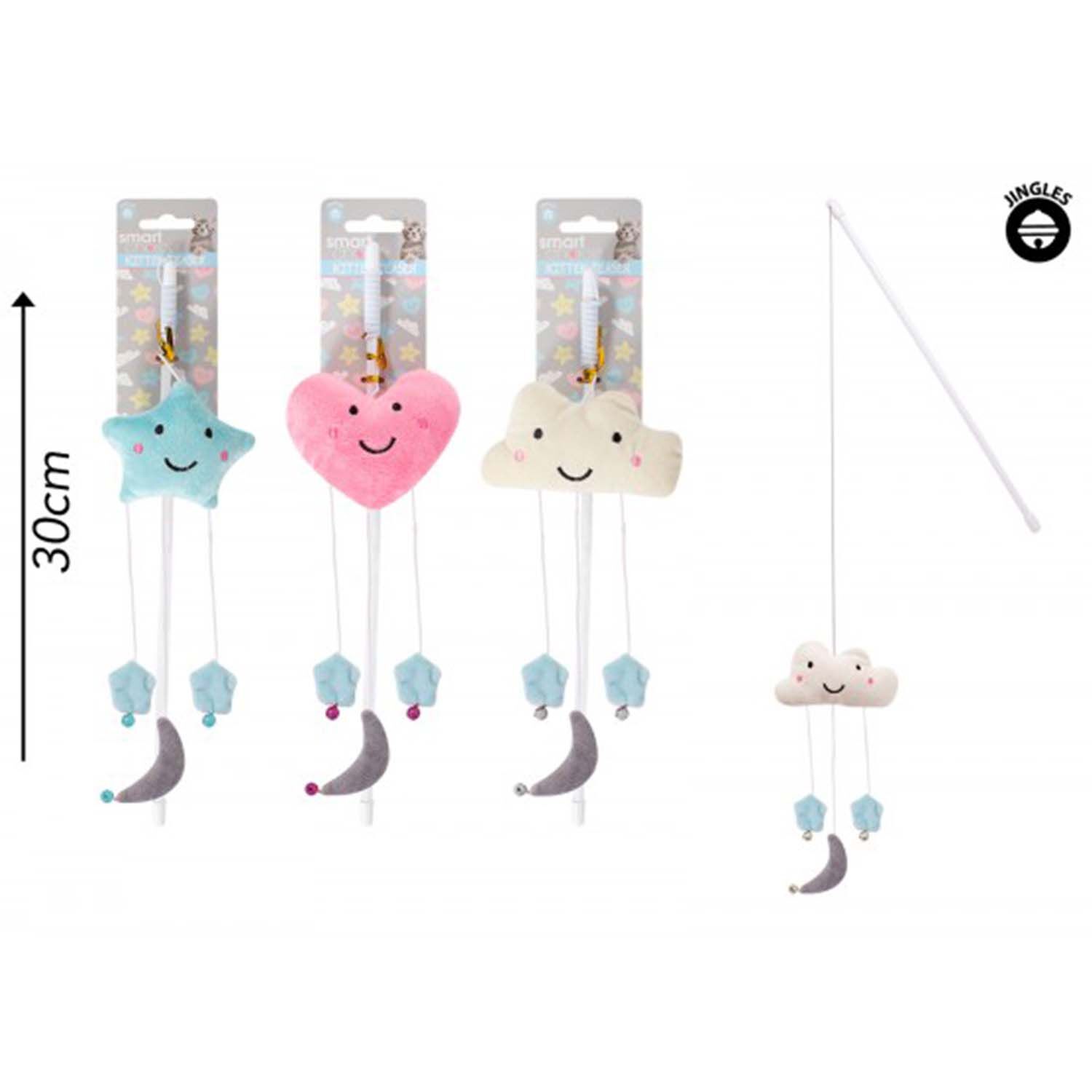 Plush Wand Kitten Teaser Cat Toy